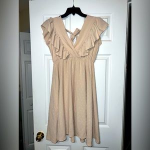 Beautiful nude ruffle dress